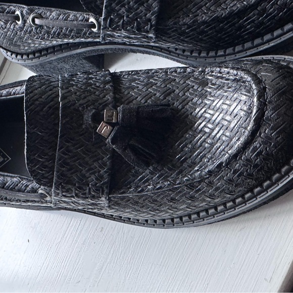 John Fluevog size 11 Black Tassel Loafers - Picture 2 of 5
